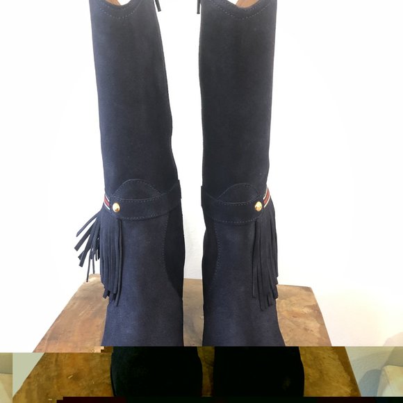 Blue Suede Boots by Daniela *New* - Picture 2 of 7